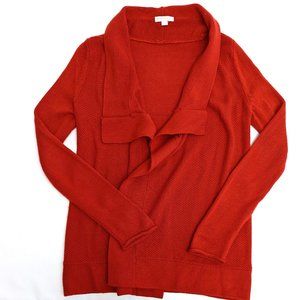 New York and Company Open Front Cardigan Sweater Red Layering Women's Size Small
